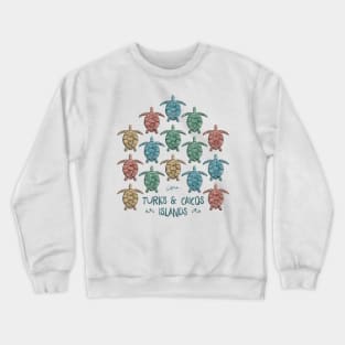 Turks & Caicos Islands Sea Turtle Flotilla (Distressed) Crewneck Sweatshirt